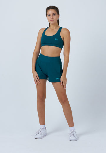 Mädchen & Damen und Gender Advantage Tennis Shorts mit Ballhalter, petrol grün von SPORTKIND