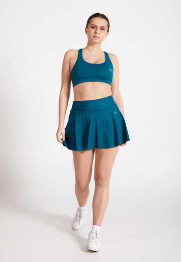 Mädchen & Damen Advantage Tennisrock / Skort mit Ballhalter, petrol grün von SPORTKIND