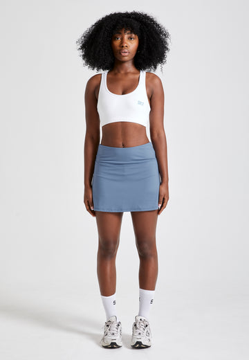 Mädchen & Damen Basic Tennisrock / Skort, grau blau von SPORTKIND