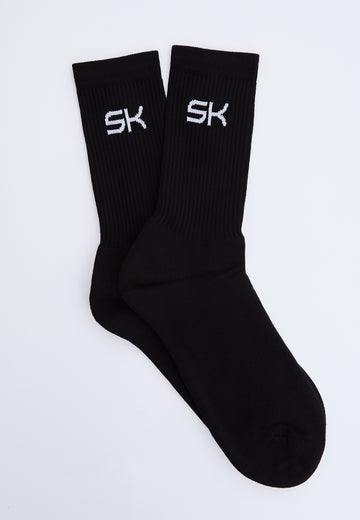 Unisex und Gender Lange Tennissocken, schwarz von SPORTKIND