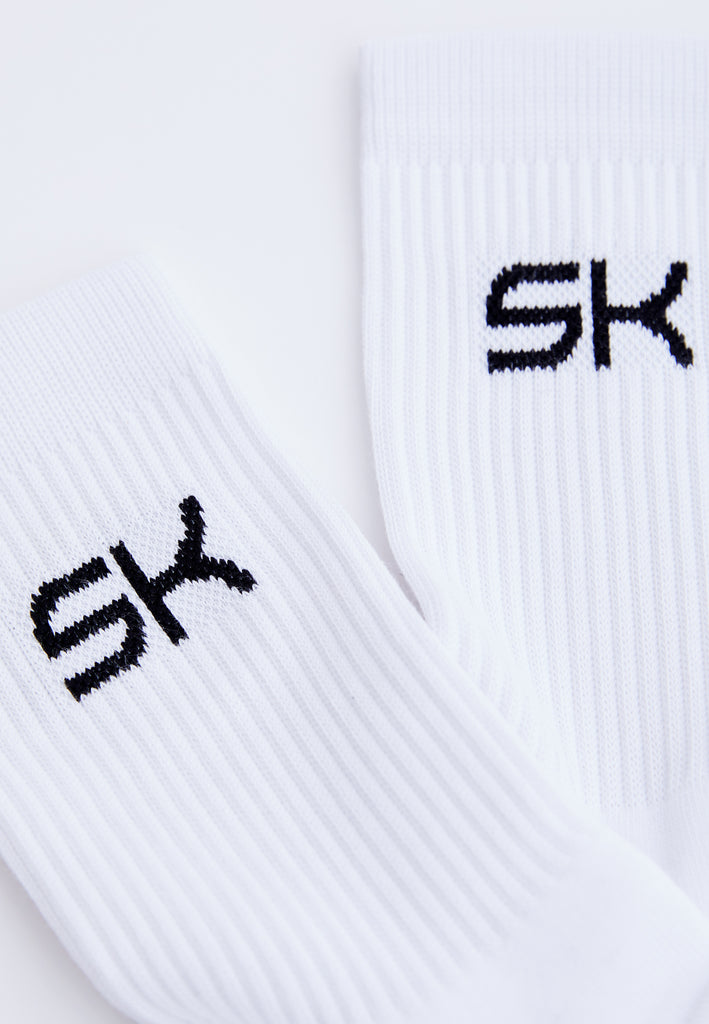 Unisex und Gender Lange Tennissocken, weiß von SPORTKIND