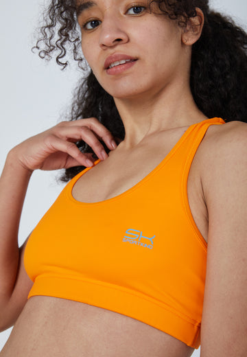 Mädchen & Damen und Gender Sport BH breite Träger, orange von SPORTKIND