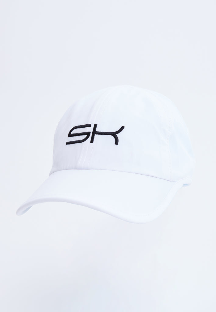 Unisex Tennis Cap, weiß/schwarz von SPORTKIND