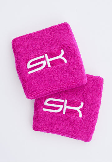 Unisex Tennis Schweissband klein 2er Set, berry pink von SPORTKIND