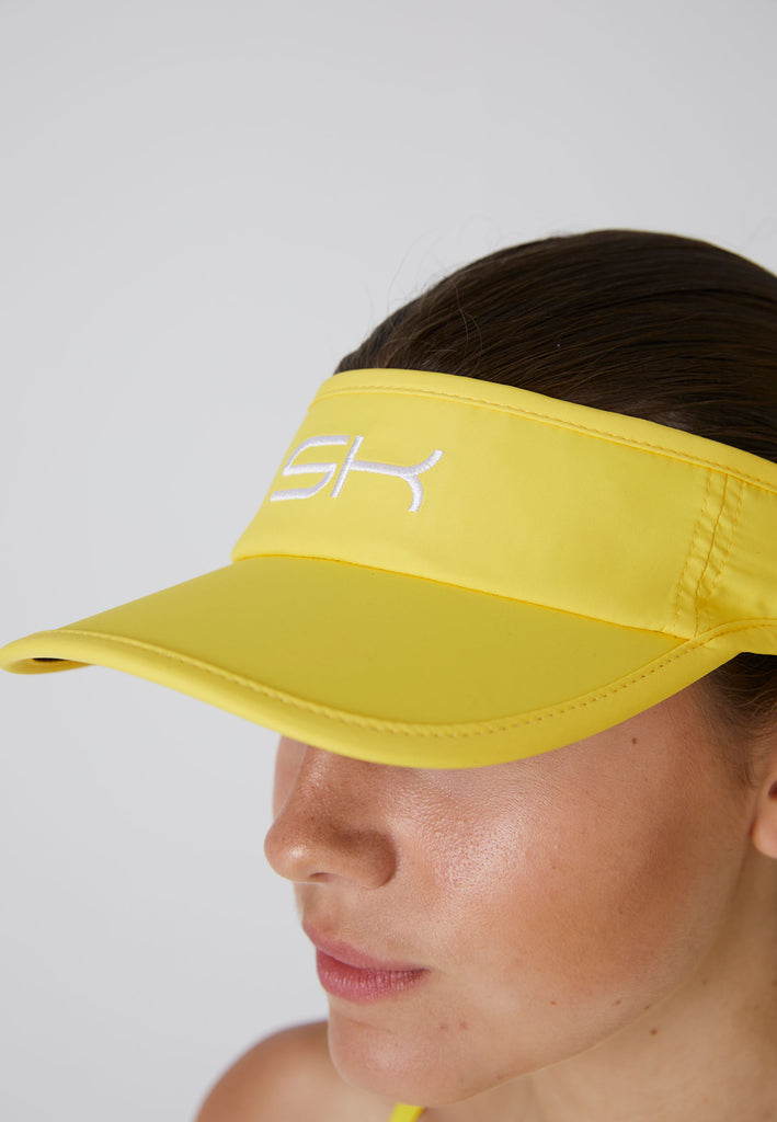 Unisex und Gender Tennis Sun Visor, gelb von SPORTKIND