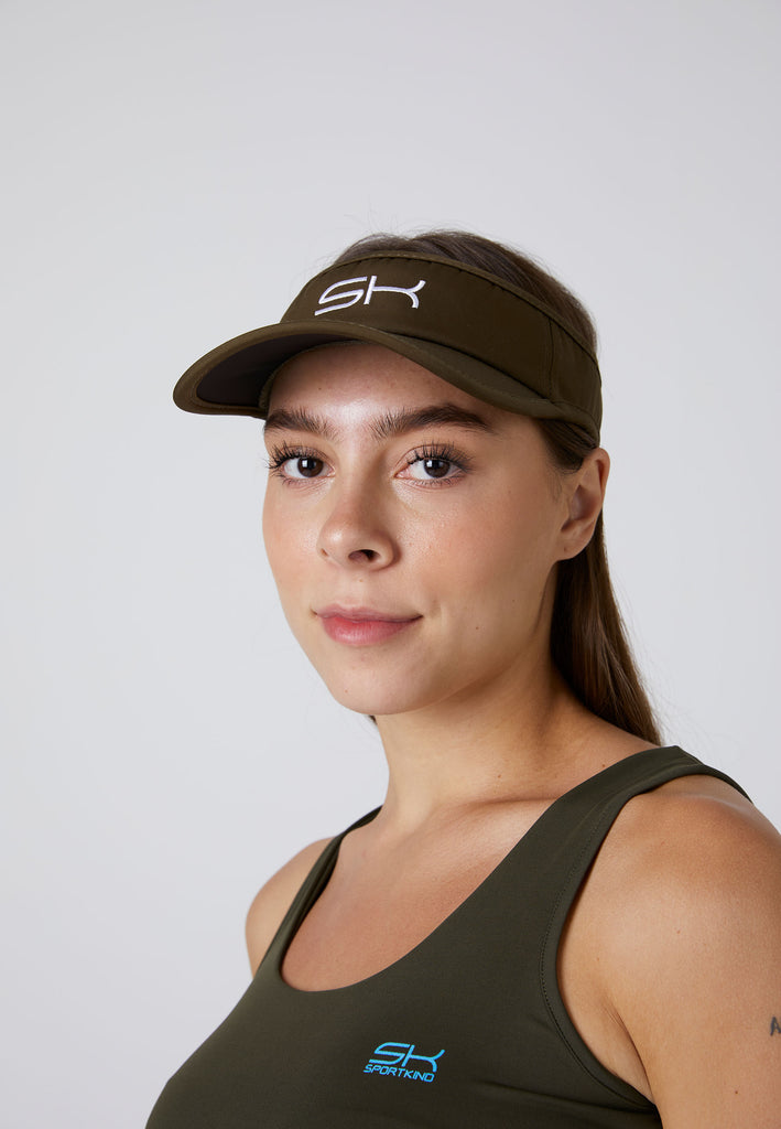 Unisex und Gender Tennis Sun Visor, khaki von SPORTKIND