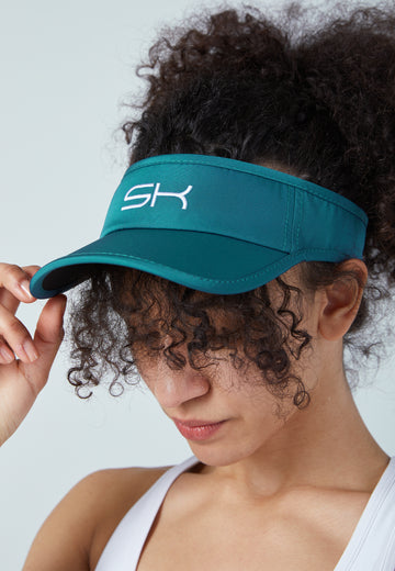 Unisex und Gender Tennis Sun Visor, petrol grün von SPORTKIND