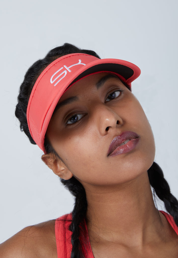 Unisex und Gender Tennis Sun Visor, pfirsich von SPORTKIND