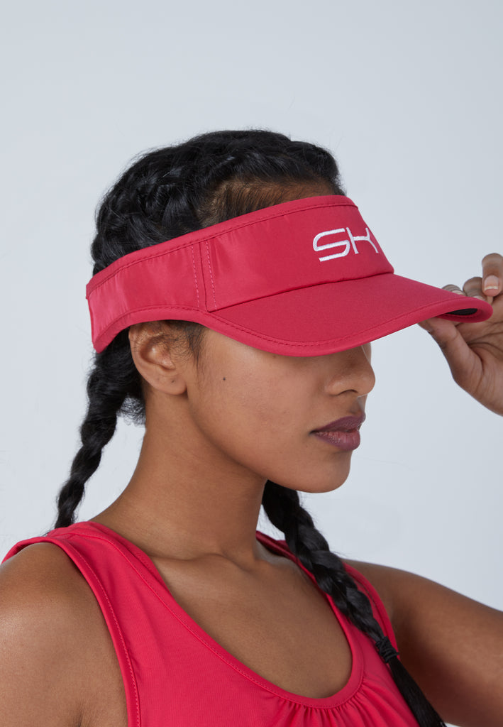 Unisex und Gender Tennis Sun Visor, pink von SPORTKIND