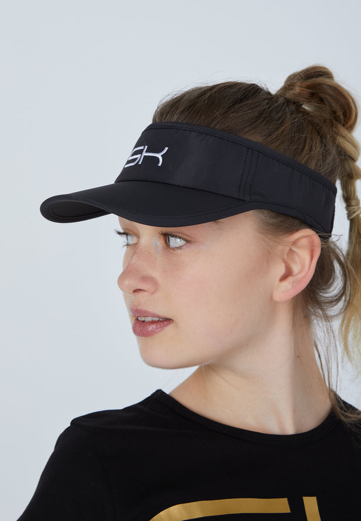 Unisex und Gender Tennis Sun Visor, schwarz von SPORTKIND