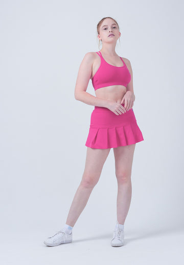 Mädchen & Damen Tennisrock mit Falten / Skort, hibiscus pink von SPORTKIND