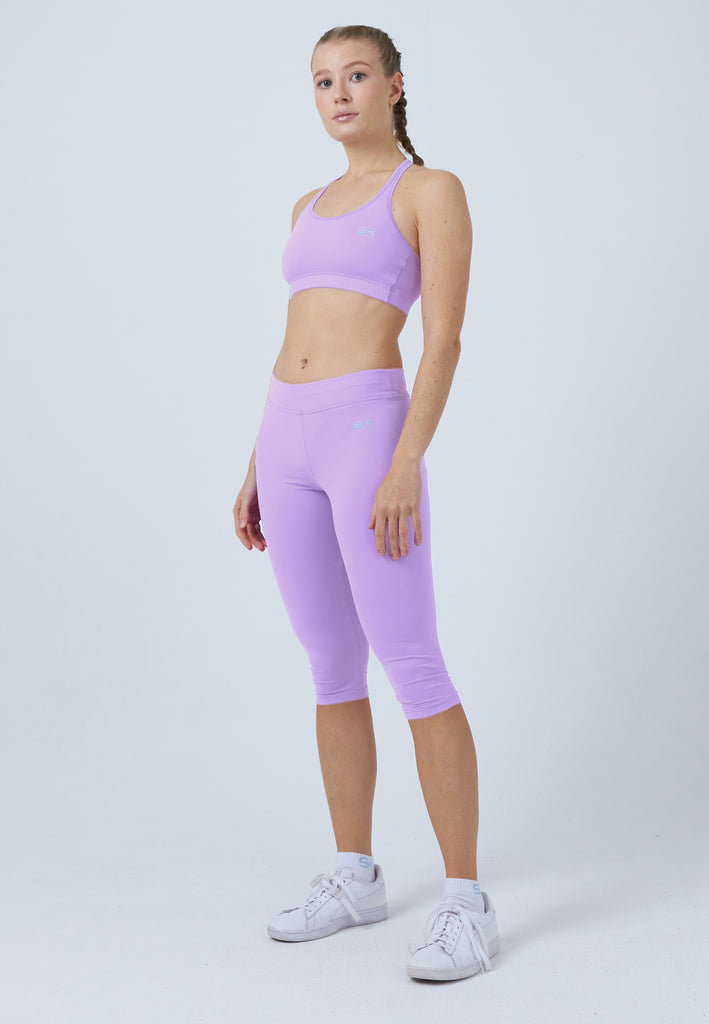 Mädchen & Damen und Gender 3/4 Sport Leggings, flieder von SPORTKIND