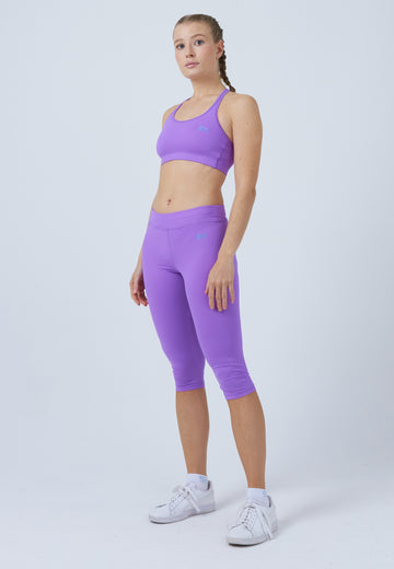 Mädchen & Damen und Gender 3/4 Sport Leggings, lila von SPORTKIND