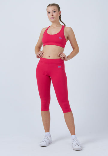 Mädchen & Damen und Gender 3/4 Sport Leggings, pink von SPORTKIND