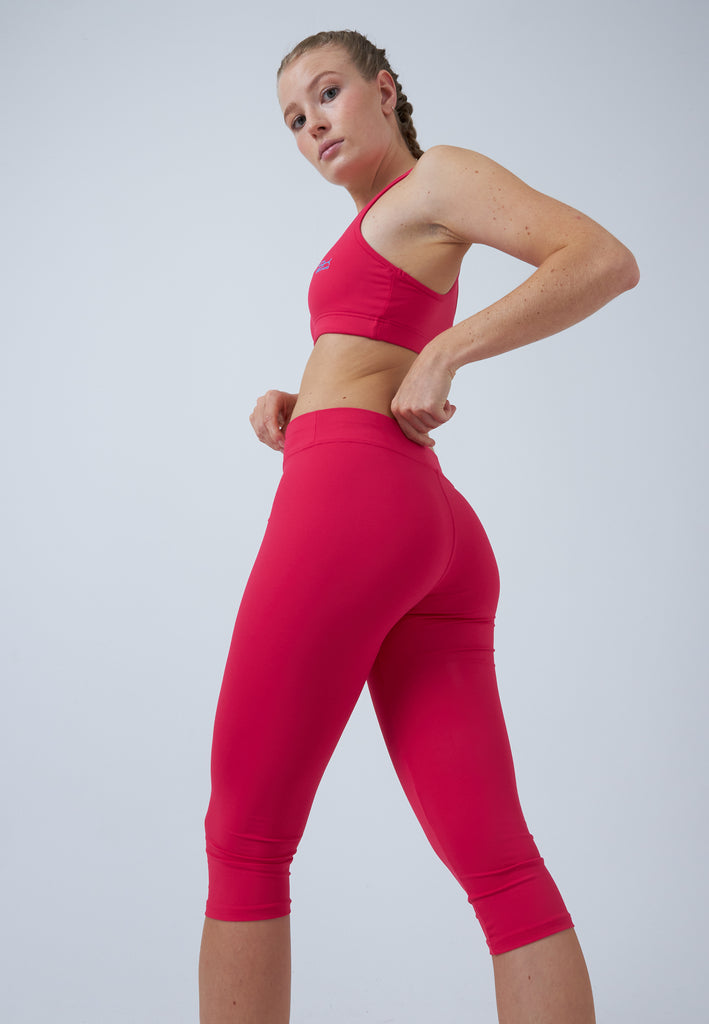 Mädchen & Damen und Gender 3/4 Sport Leggings, pink von SPORTKIND