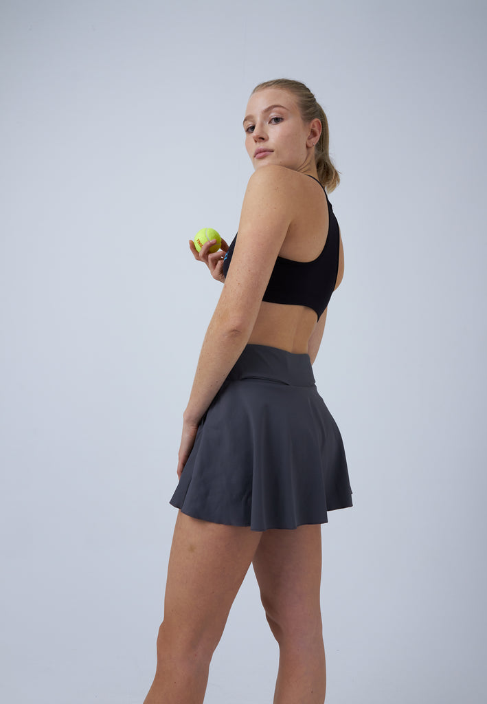 Mädchen & Damen und Gender Advantage Tennisrock / Skort mit Ballhalter, grau von SPORTKIND