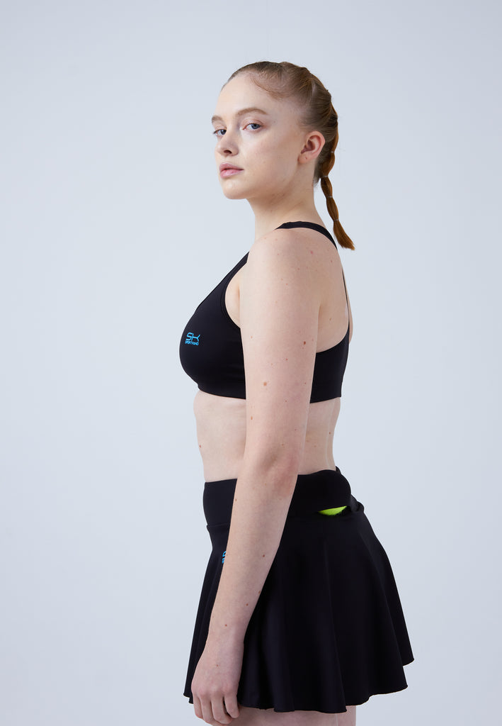 Mädchen & Damen und Gender Advantage Tennisrock / Skort mit Ballhalter, schwarz von SPORTKIND