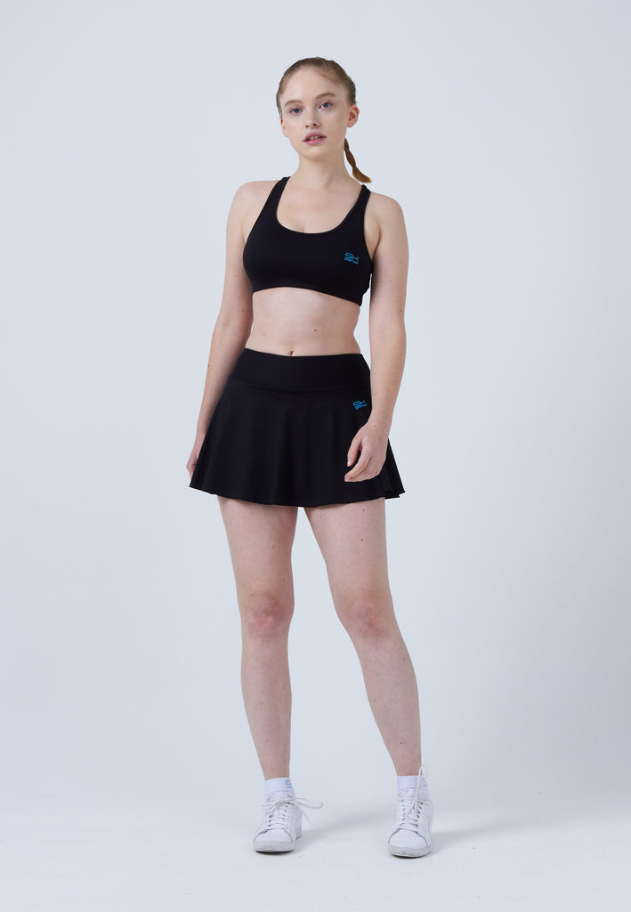 Mädchen & Damen und Gender Advantage Tennisrock / Skort mit Ballhalter, schwarz von SPORTKIND