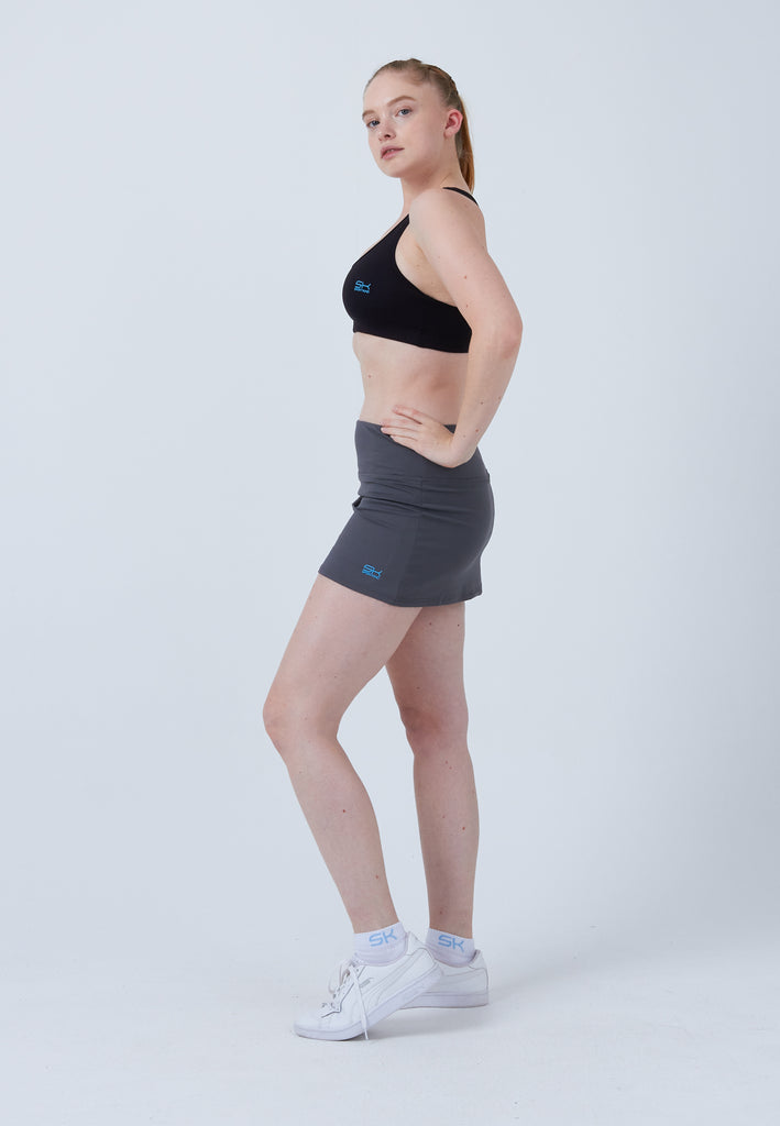 Mädchen & Damen und Gender Basic Tennisrock / Skort, grau von SPORTKIND