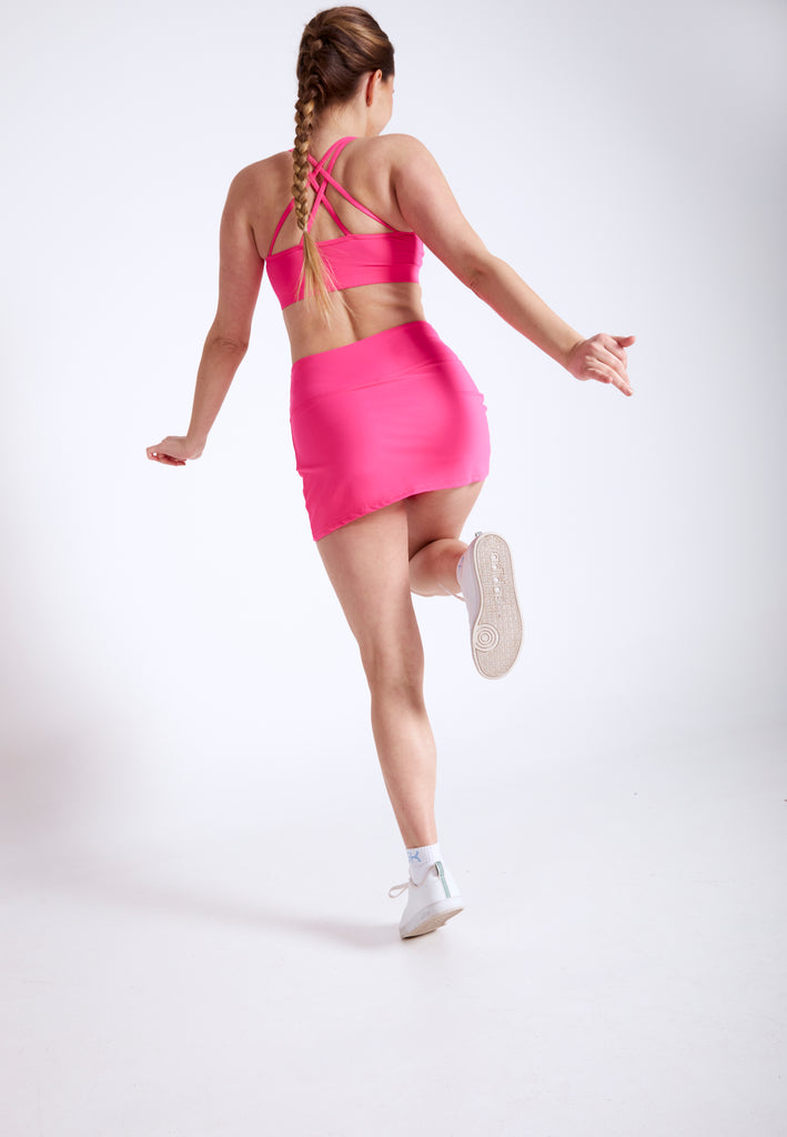 Mädchen & Damen Basic Tennisrock / Skort, hibiscus pink von SPORTKIND