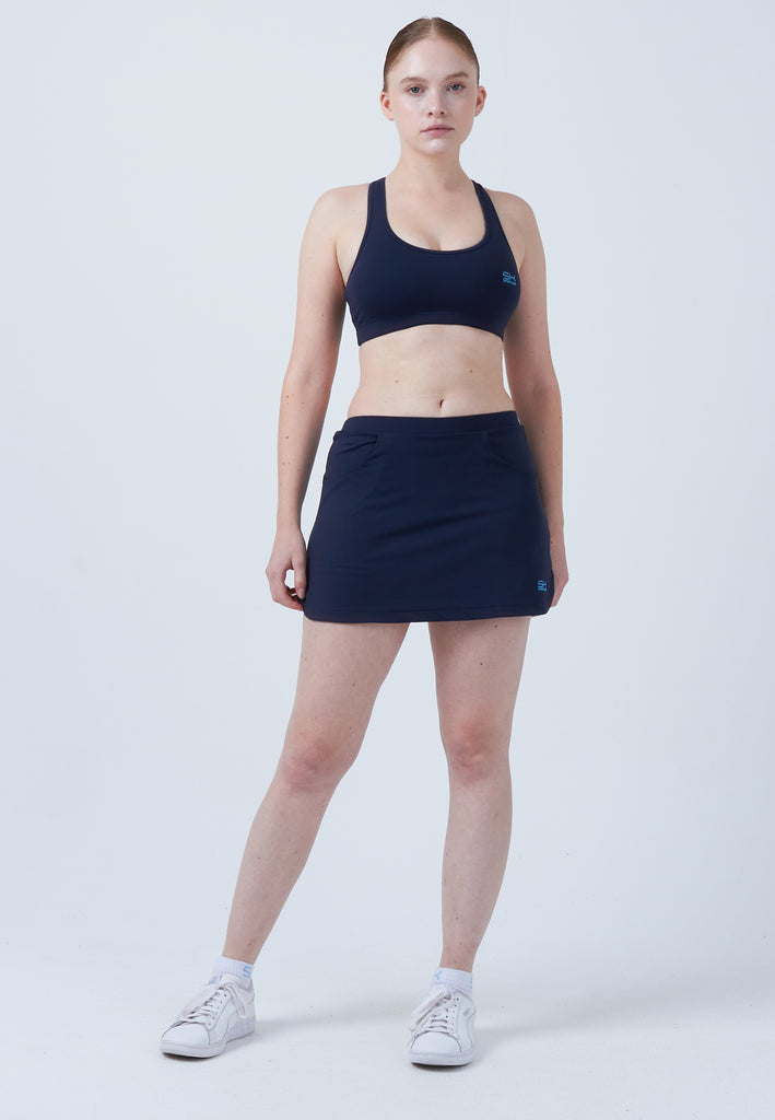 Mädchen & Damen und Gender Classic Tennisrock / Skort mit Taschen, navy blau von SPORTKIND