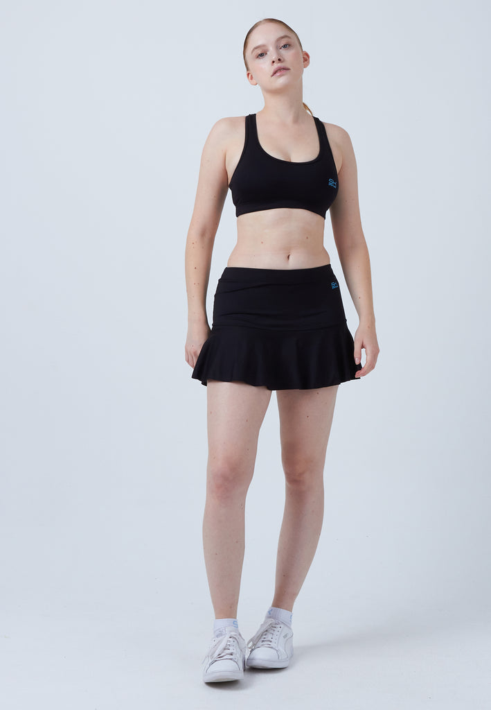 Mädchen & Damen und Gender Glockiger Tennisrock / Skort, schwarz von SPORTKIND