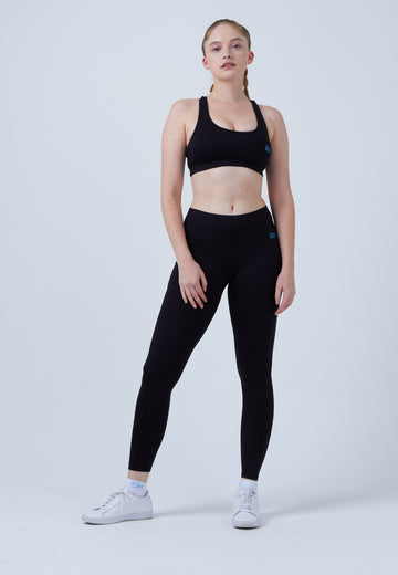 Mädchen & Damen und Gender Sport Leggings lang, schwarz von SPORTKIND