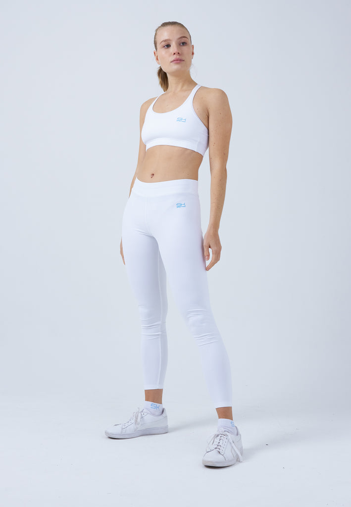 Mädchen & Damen und Gender Sport Leggings lang, weiß von SPORTKIND