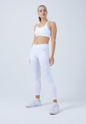 Mädchen & Damen und Gender Sport Leggings lang, weiß von SPORTKIND