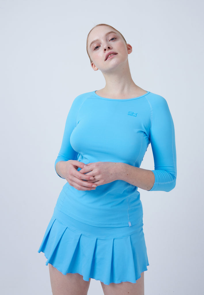 Mädchen & Damen und Gender Tennis 3/4-Longsleeve Shirt, hellblau von SPORTKIND