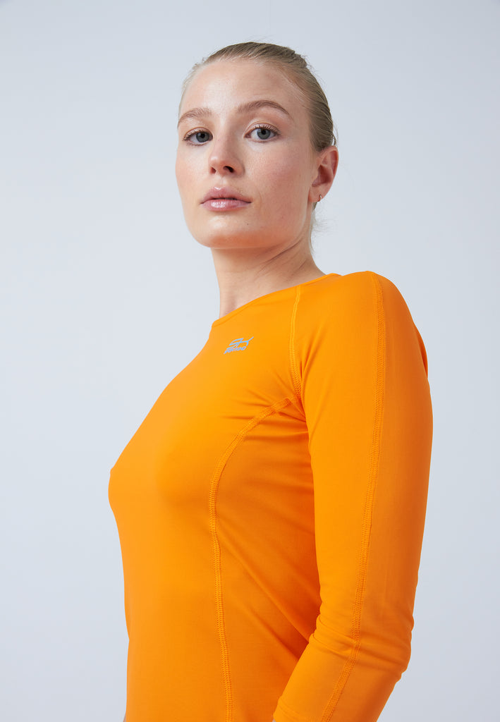 Mädchen & Damen und Gender Tennis 3/4-Longsleeve Shirt, orange von SPORTKIND