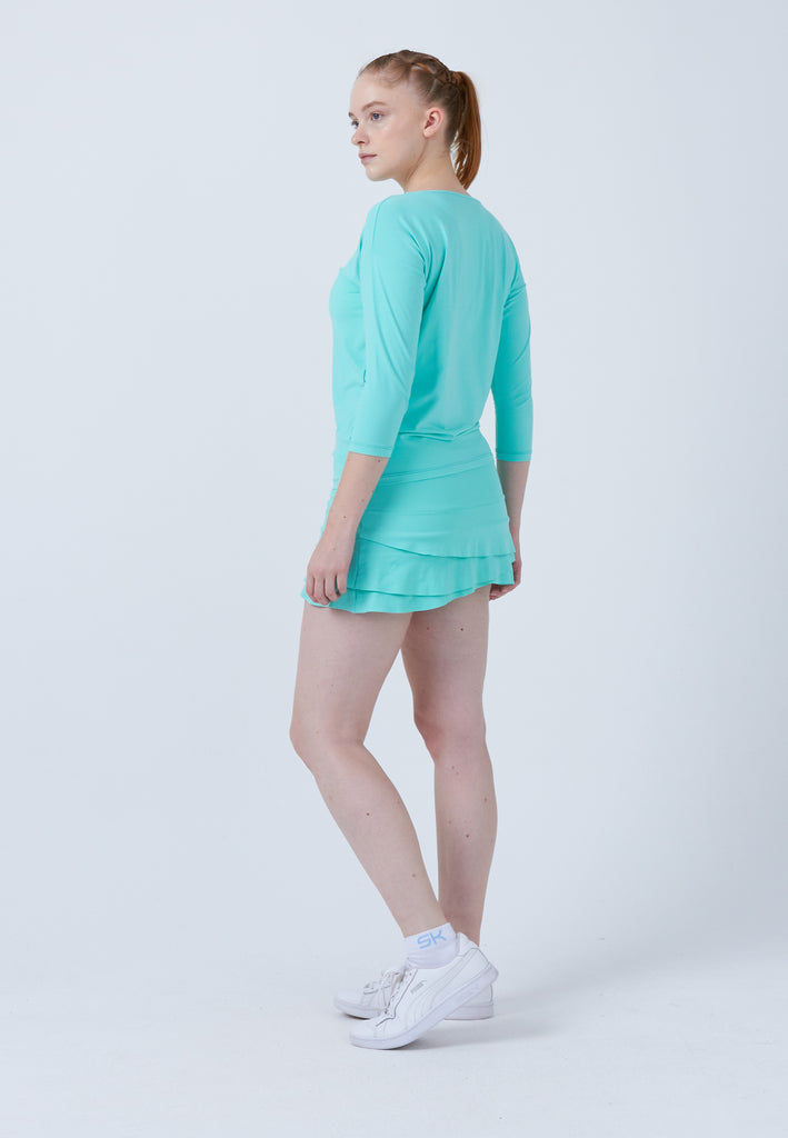 Mädchen & Damen und Gender Tennis 3/4 Loose Fit Shirt, mint von SPORTKIND