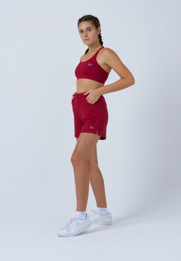 Mädchen & Damen und Gender Tennis Bermuda Shorts, bordeaux rot von SPORTKIND