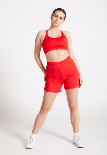 Mädchen & Damen Tennis Bermuda Shorts, rot von SPORTKIND