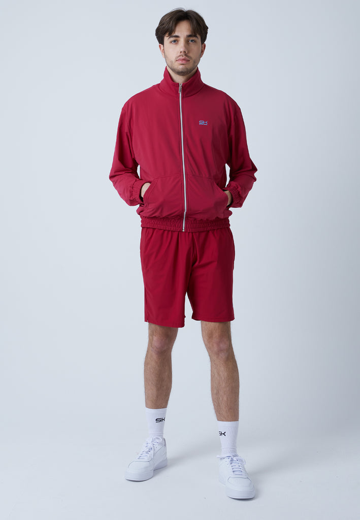 Jungen & Herren und Gender Tennis Court Joggingjacke, bordeaux rot von SPORTKIND