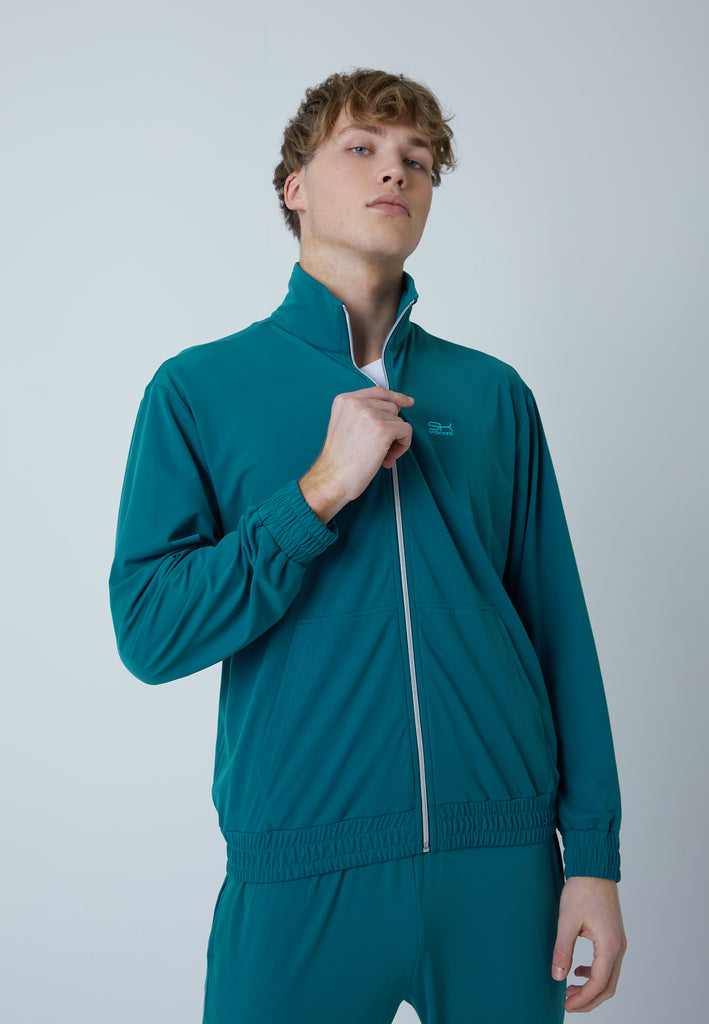 Jungen & Herren und Gender Tennis Court Joggingjacke, petrol grün von SPORTKIND