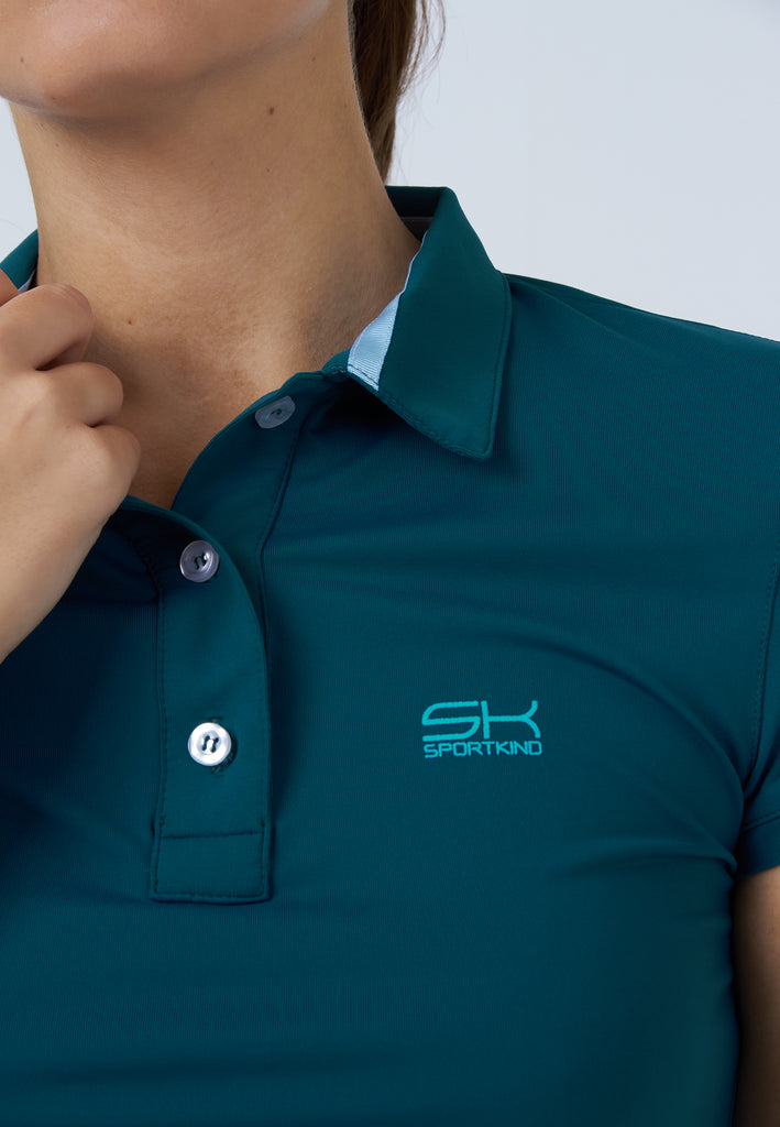 Mädchen & Damen und Gender Tennis Poloshirt Damen & Mädchen, petrol grün von SPORTKIND