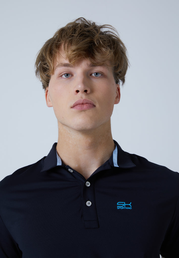 Jungen & Herren und Gender Tennis Poloshirt Herren & Jungen, schwarz von SPORTKIND