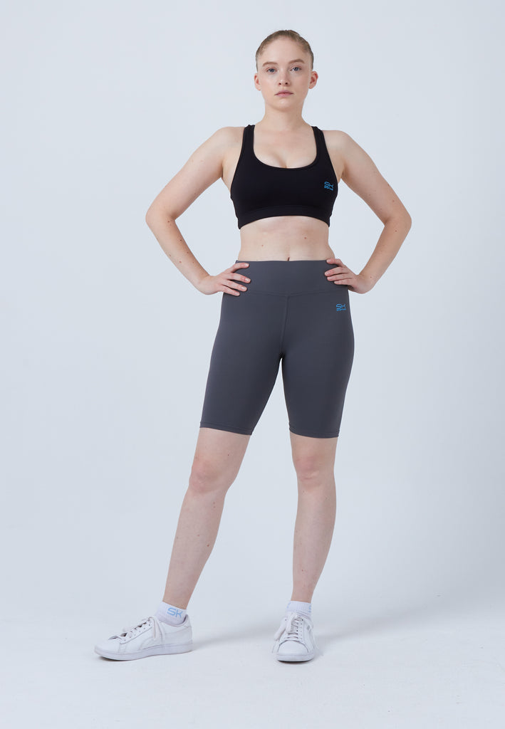 Mädchen & Damen und Gender Tennis Short Tights / Radlerhose, grau von SPORTKIND