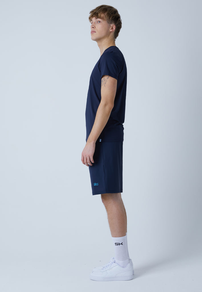 Jungen & Herren und Gender Tennis Shorts lang, navy blau von SPORTKIND