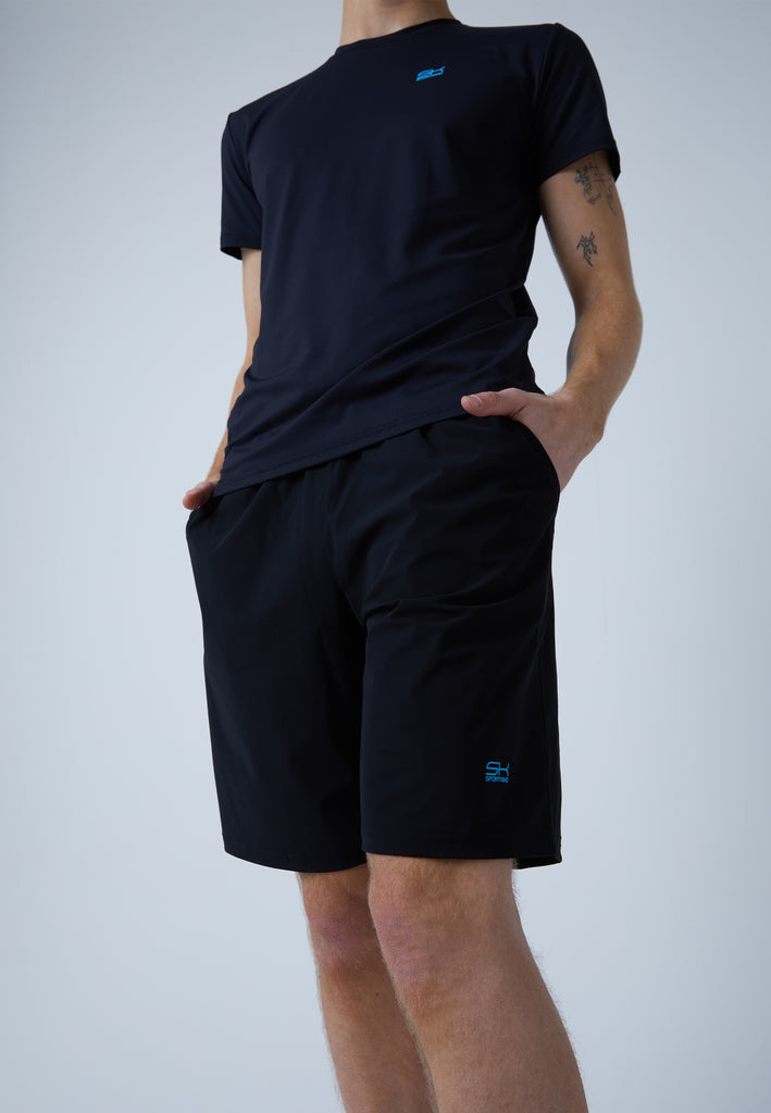 Jungen & Herren und Gender Tennis Shorts lang, schwarz von SPORTKIND