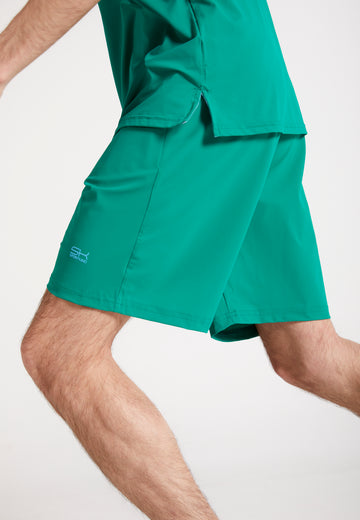 Jungen & Herren Tennis Shorts lang, smaragd grün von SPORTKIND