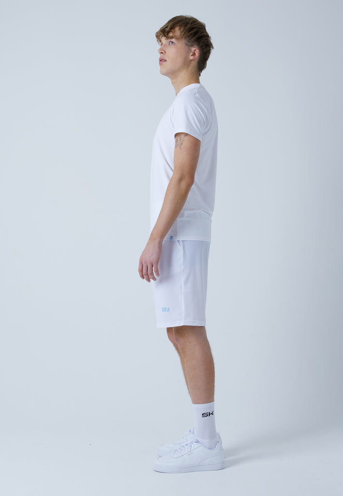 Jungen & Herren und Gender Tennis Shorts lang, weiß von SPORTKIND