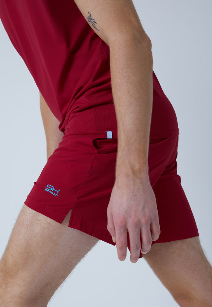 Jungen & Herren und Gender Tennis Shorts regular, bordeaux rot von SPORTKIND