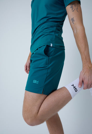 Jungen & Herren und Gender Tennis Shorts regular, petrol grün von SPORTKIND