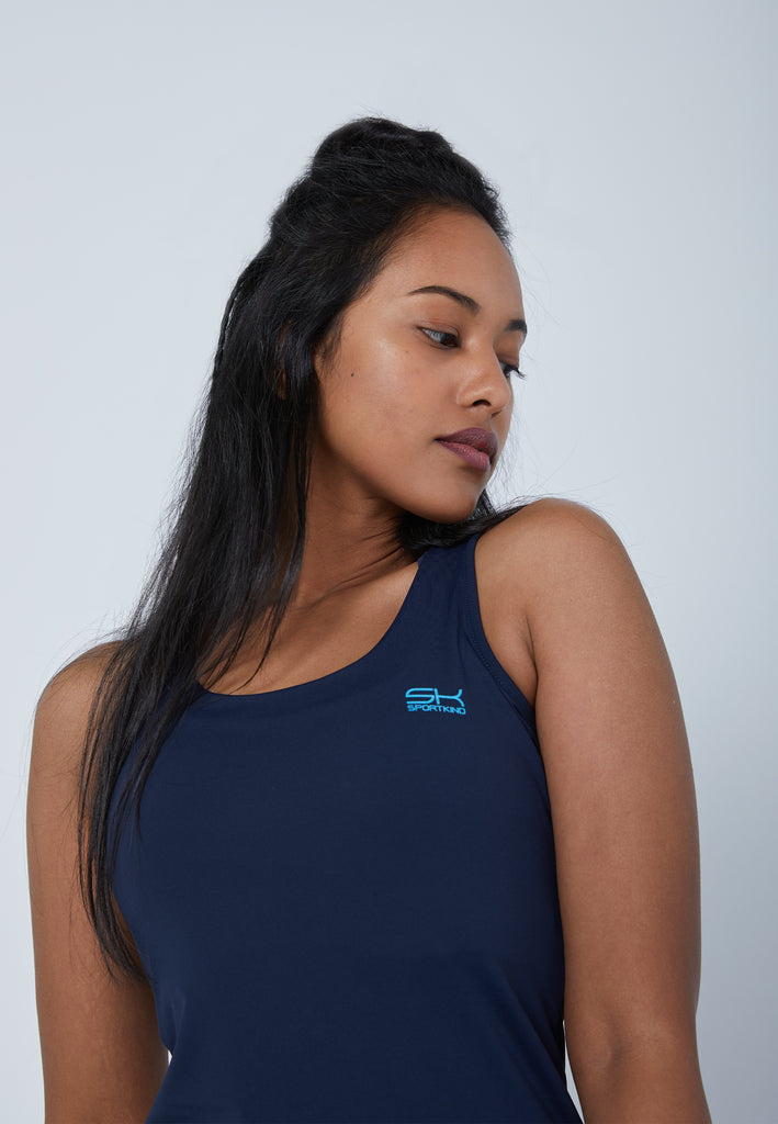 Mädchen & Damen und Gender Tennis Tanktop, navy blau von SPORTKIND