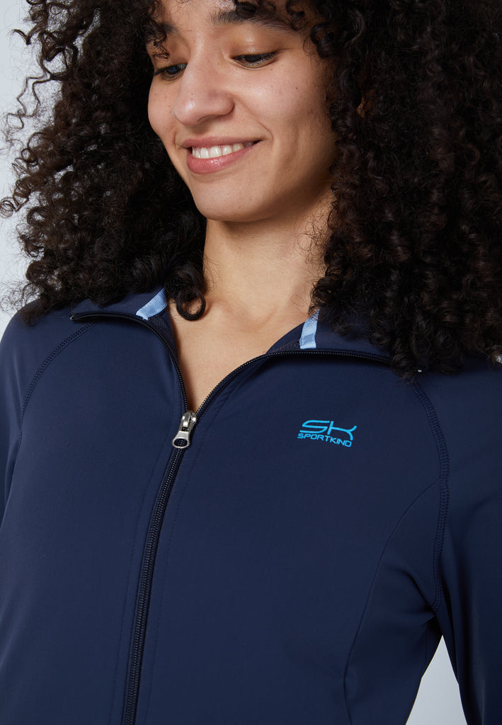 Mädchen & Damen und Gender Tennis Trainingsjacke, navy blau von SPORTKIND