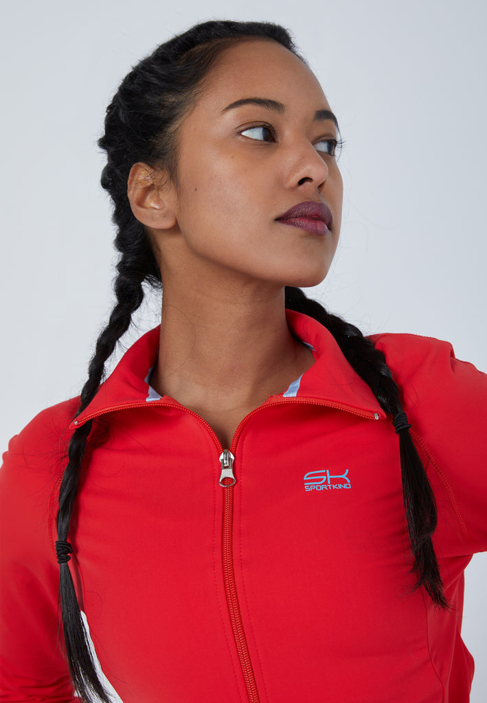 Mädchen & Damen und Gender Tennis Trainingsjacke, rot von SPORTKIND