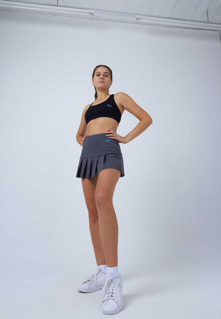 Mädchen & Damen und Gender Tennisrock mit Falten / Skort, grau von SPORTKIND