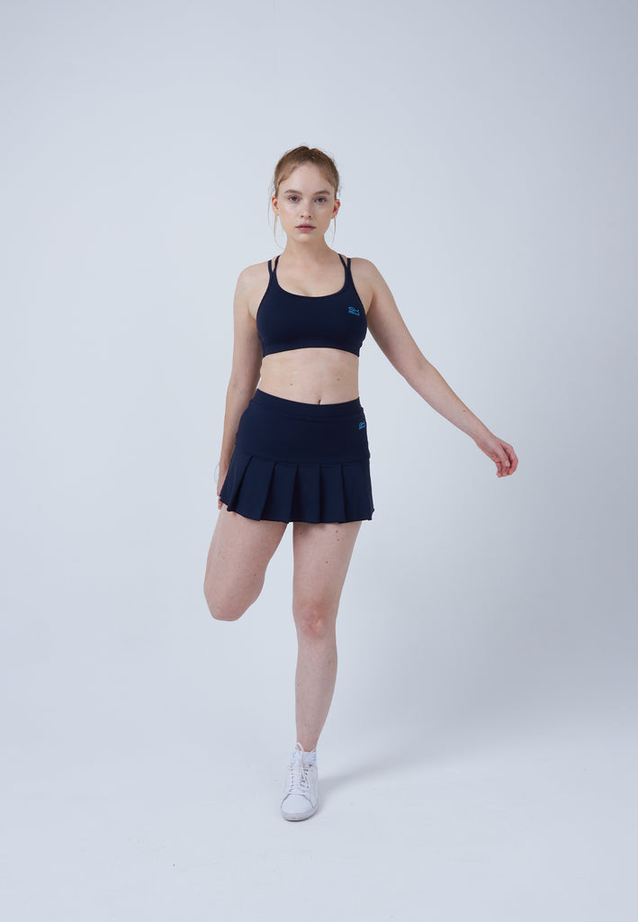 Mädchen & Damen und Gender Tennisrock mit Falten / Skort, navy blau von SPORTKIND